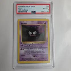 Wizards of the Coast Pokemon TCG Base Set Gastly 050/102 1st Ed PSA 8 1999 - Image 2