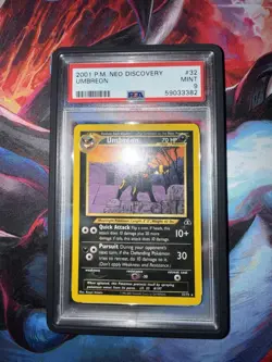 PSA 9 2001 Pokemon Neo Discovery Umbreon 32/75 Holo Rare English - Image 2