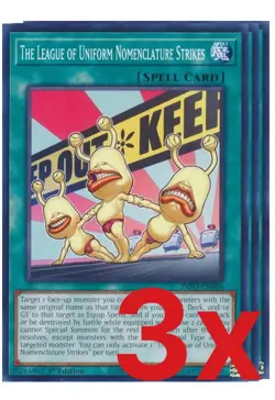 3x Yu-Gi-Oh! TCG INFO-EN086 The League of Uniform Nomenclature Strikes Common NM - Image 1
