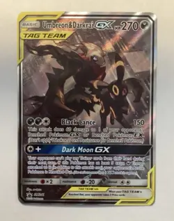 Pokemon TCG Umbreon and Darkrai GX #SM241 Sun and Moon Tag Team Promo Card - Image 1