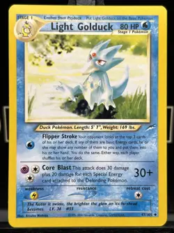 Light Golduck 47/105 Neo Destiny Regular Vintage Pokemon Card NM - Image 3