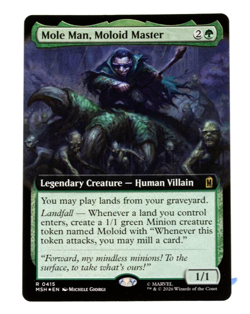 Mole Man, Moloid Master Marvel Super Heroes 0415 Rare MTG Extended Art Foil NM - Image 1