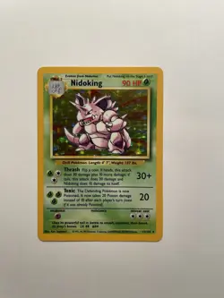 Nidoking 11/102 Holo Holo Rare Base Set Unlimited Pokemon Holo LP - Image 1