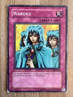 Yugioh TCG Waboku SDY-040 Unlimited Common DAMAGED - Image 1