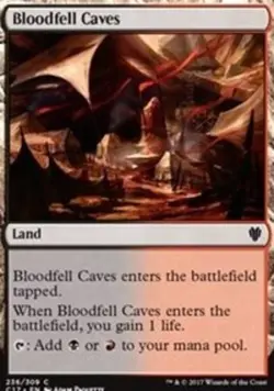 Bloodfell Caves - Commander 2017 #236/309 MTG Magic The Gathering - Image 1