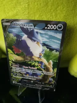 Pokemon Honchkrow V Brilliant Stars 162/172 Ultra Rare Full Art Holo 200 HP Card - Image 2