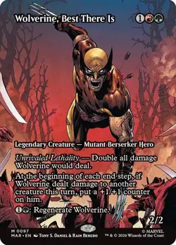 Wolverine, Best There Is Borderless Marvel Super Heroes NM MTG - Image 1