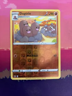 Pokemon Card Dugtrio Sword & Shield Reverse Holo Uncommon 093/202 Near Mint - Image 1