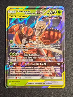 Pokemon TCG - Pheromosa & Buzzwole GX 1/214 Unbroken Bonds - Image 1