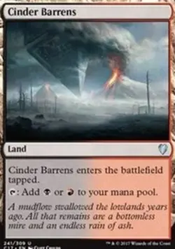 Cinder Barrens - Commander 2017 #241/309 MTG Magic The Gathering - Image 1