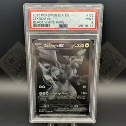 2025 POKEMON BLK EN-BLACK BOLT BLACK WHITE RARE #172 ZEKROM EX PSA 9 - Image 1
