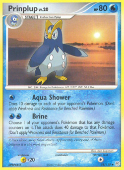 Prinplup 58/130 Uncommon Diamond & Pearl Pokemon Moderately Played - Image 1