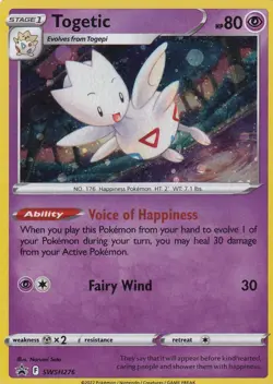 Togetic SWSH276 Promo SWSH Black Star Pokemon Near Mint - Image 1
