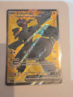 Zekrom ex - 158/086 Holo SV: Black Bolt Pokemon TCG - Image 1