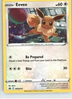 Eevee SWSH212 Holo Promo Sword & Shield Promo Pokemon Near Mint - Image 1