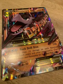 POKEMON TCG MEGA M AERODACTYL EX XY98 HOLO BLACK STAR PROMO LIGHT PLAY - Image 2