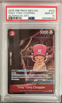 2025 One Piece Tony Tony Chopper EB02-003 Alt Art PSA 10 Gem Mint Alternate - Image 1