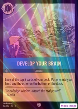 Develop Your Brain 161/204.⚜COLD FOIL⚜Lorcana The First Chapter - Image 1