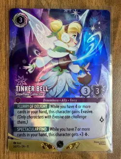 Lorcana Winterspell - Tinker Bell - Snowflake Collector - 34/P3 Top 8 Foil Promo - Image 1