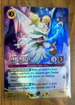 Lorcana Winterspell - Tinker Bell - Snowflake Collector - 34/P3 Top 8 Foil Promo - Image 2