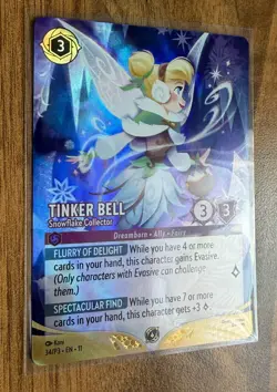 Lorcana Winterspell - Tinker Bell - Snowflake Collector - 34/P3 Top 8 Foil Promo - Image 4