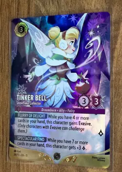 Lorcana Winterspell - Tinker Bell - Snowflake Collector - 34/P3 Top 8 Foil Promo - Image 5