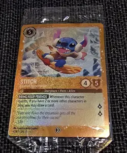 Lorcana: Winterspell Collection Set 4 OPENED BOOSTER PACKS + STITCH PROMO - Image 3
