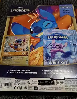 Lorcana: Winterspell Collection Set 4 OPENED BOOSTER PACKS + STITCH PROMO - Image 5