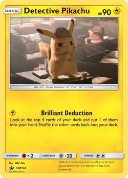 Pokemon TCG - [SMP SM194] - Detective Pikachu - SM194 NM - SM Promos - Image 1