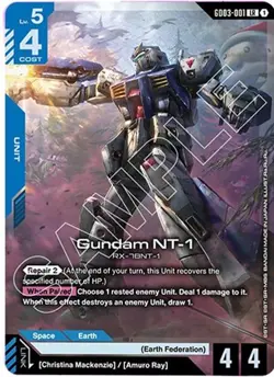 Gundam TCG - Steel Requiem - Gundam NT-1 Holofoil [GD03 - GD03-001] - Image 1