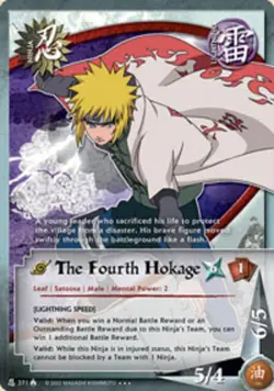 The Fourth Hokage - N-371 - Super Rare - 1st Edition - Foil lineage of legends N - Image 1