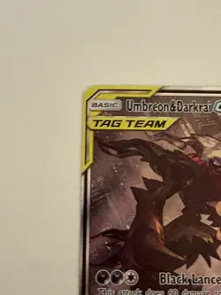 FULL ART Umbreon & Darkrai GX ULTRA RARE Tag Team SM241 Pokemon Holo Promo - LP - Image 3