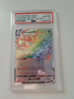 Eternatus VMAX PSA 10 Pokemon Card 192/189 Darkness Ablaze Full Art Rare Holo - Image 1