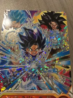 Super Dragon Ball Heroes Avatar Card Japanese Rare Promo Goku - Image 5