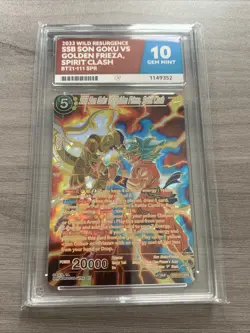 Bandai Dragon Ball Super SSB Son Goku VS Golden Frieza BT21-111 SPR Ace 10 Card - Image 1