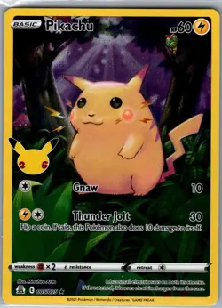 Pikachu 005/025 Celebrations - Pokemon Card - NM - Image 1