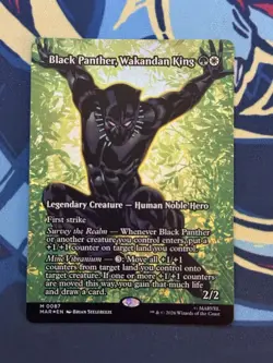 Black Panther, Wakandan King Holo (Borderless) EN [MAR - 87] - NM TCG MTG Foil - Image 1