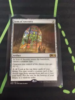 MTG Magic the Gathering Icon Of Ancestry Rare Artifact Tribal Zombie Elf - Image 1