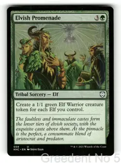 Elvish Promenade 59 Uncommon Commander: Kaldheim Magic: The Gathering Near Mint - Image 1