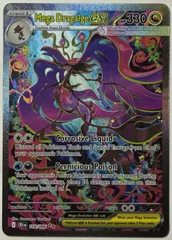 Pokemon TCG Mega Dragalge ex #118/086 SIR Chaos Rising Special Illustration Rare - Image 1