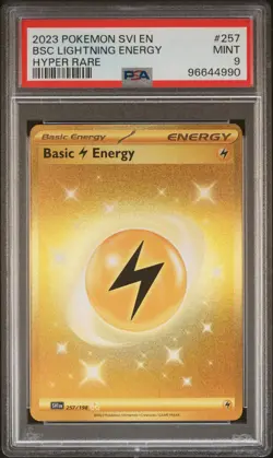 2023 POKEMON SVI EN-SCARLET & VIOLET HYPER RARE BASIC LIGHTNING ENERGY PSA 9 - Image 1
