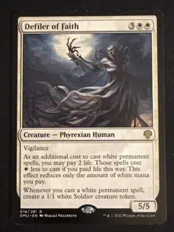 1x Defiler of Faith (016) Dominaria United LP MTG Magic the Gathering x1 MKE - Image 1
