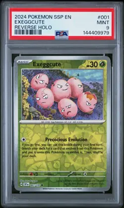 2024 POKEMON SSP EN-SURGING SPARKS REVERSE HOLO #001 EXEGGCUTE PSA 9 - Image 1