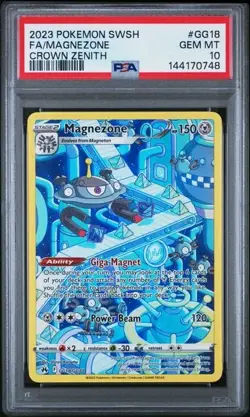 2023 POKEMON SWORD & SHIELD CROWN ZENITH #GG18 FULL ART/MAGNEZONE PSA 10 - Image 1