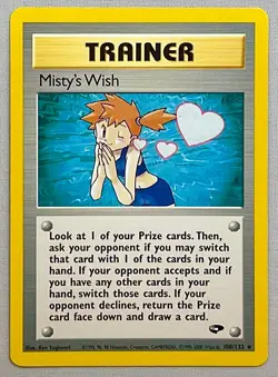 Pokemon Misty’s Wish #108/132 Non-Holo Rare - Unlimited Gym Challenge - NM to MT - Image 1