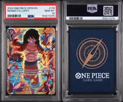 2024 ONE PIECE OP09-EMPERORS IN THE NEW WORLD #119 MONKEY D. LUFFY PSA 10 - Image 2
