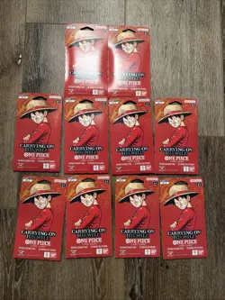 One Piece TCG OP-13 Carrying On His Will Sleeved Booster Pack Lot of 10 English - Image 1
