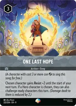 Disney Lorcana Fabled - 220 One Last Hope, Hercules, EPIC COLD FOIL - Image 1