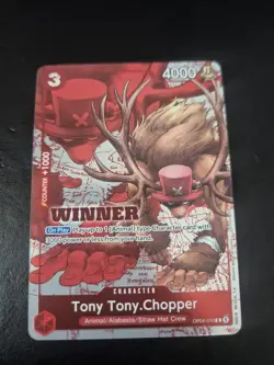Tony Tony Chopper RARE WINNER CHAMPIONSHIP ALT ART OP04-010 ONE PIECE TCG - Image 1