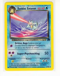 1x ~DE~ GERMAN Dunkles Entoron (Dark Golduck) 37/82 Pokemon Card (G8) - Image 1